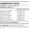 probiotic supplement facts & ingredients